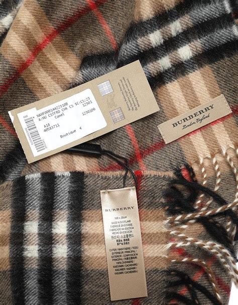 burberry scarf white tag|Burberry label authentic.